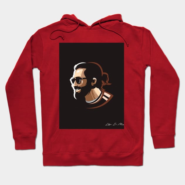 cool man portrait Hoodie by NTR_STUDIO